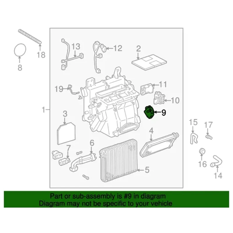 Conjunto automotivo do servo motor do amortecedor 87106-30341 do amortecedor 87106-30341 da mistura do controle clima do ar