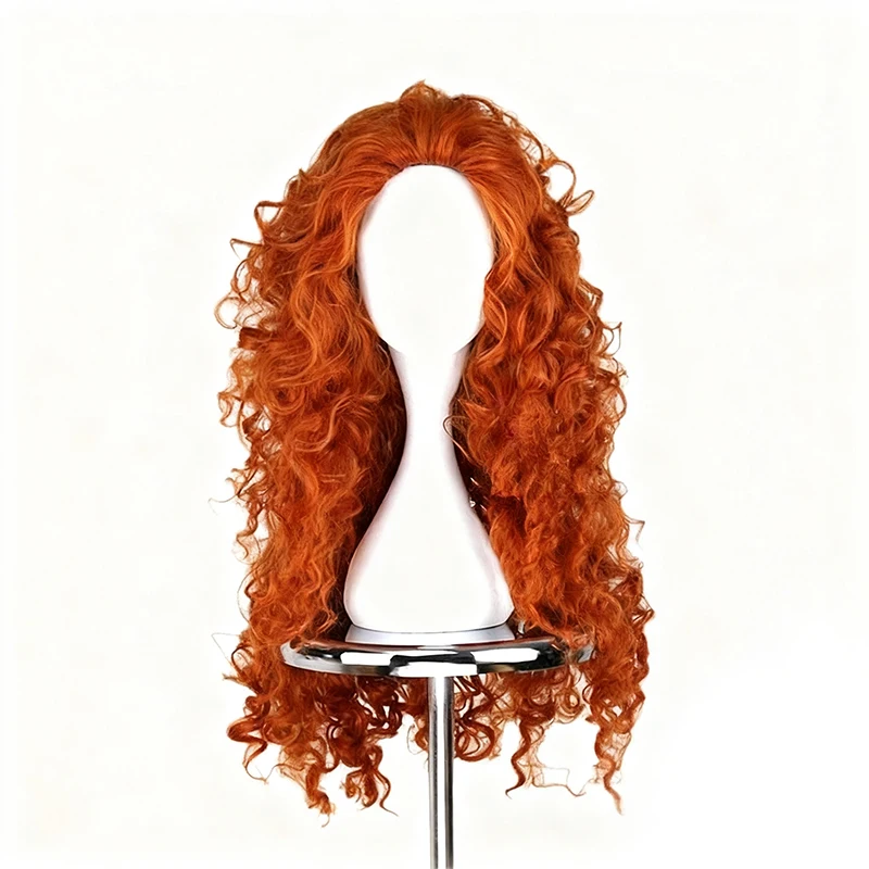 

Anime character Brave Legend Princess Merida cosplay wig instant noodles roll long curly hair Synthetic fiber wig