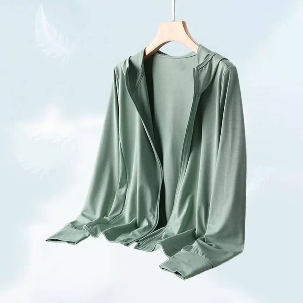 Sun Protection Jacket Hooded Mesh Fabric Sunscreen Coat Anti-UV Coat Lightweight Breathable Mesh