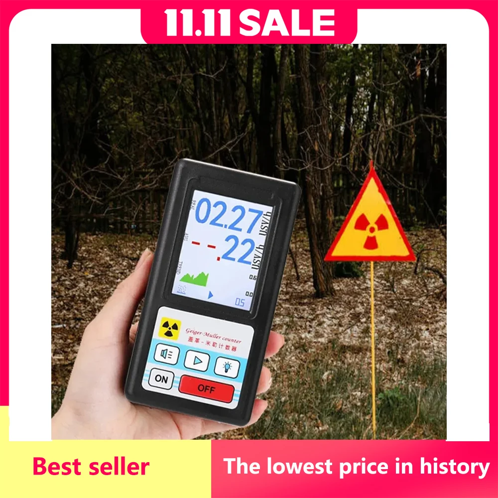 BR-6 Geiger Counter Nuclear Radiation Detector Personal Dosimeter X-ray Beta Gamma Detector LCD Radioactive Tester Marble Tool