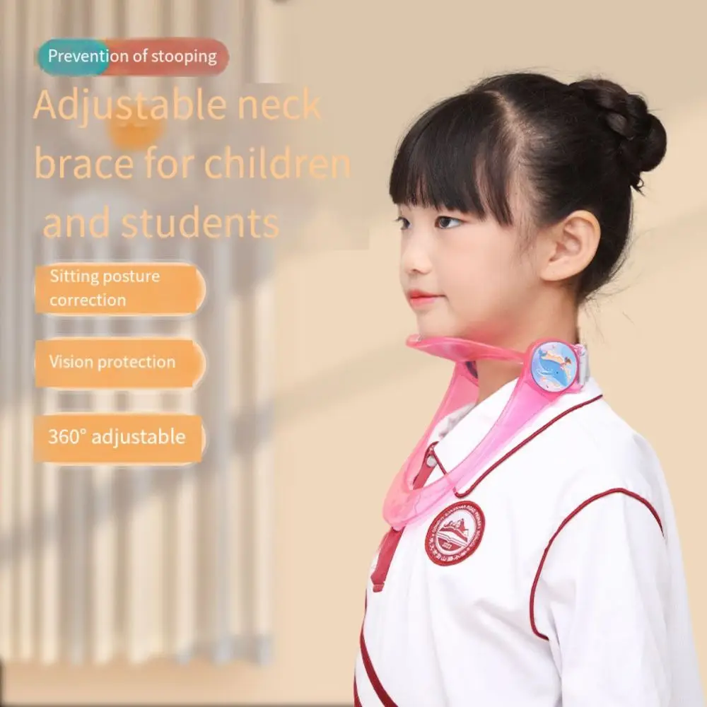 

Adjustable Children Neck Support Braces Prevent Bowing Head 360 Rotatable Neck Forward Posture Corrector Decompressed Shaping