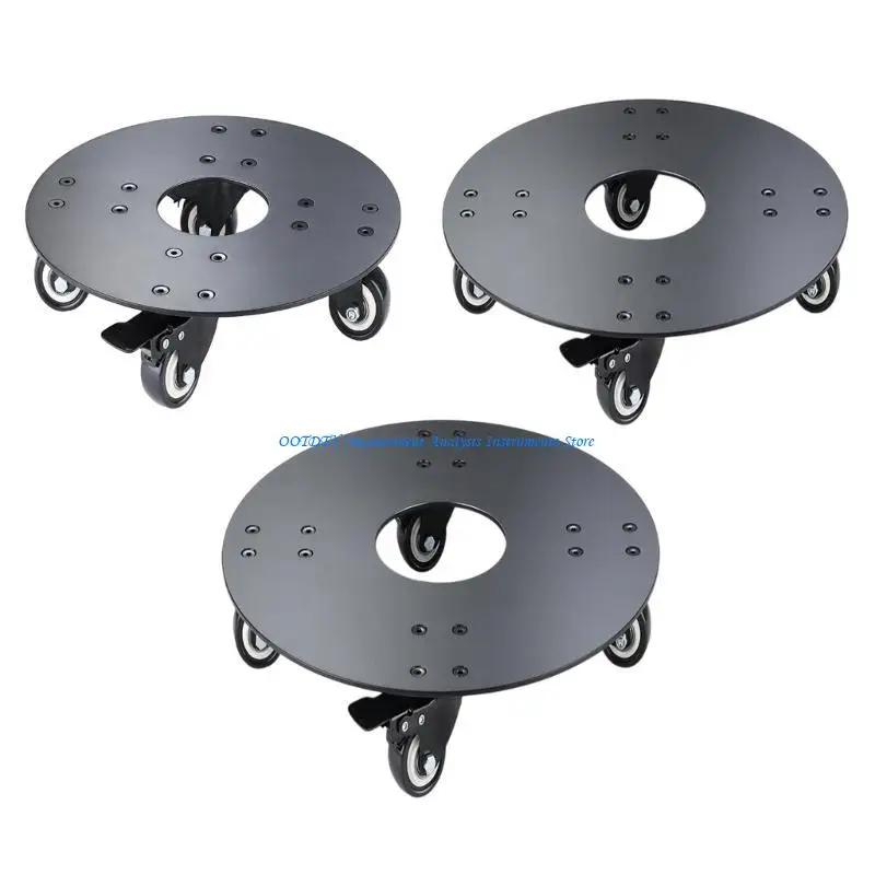 367D Heavy Duty Aluminum Plant Caddys with Lockable 12 14 16 Inch, 500lbs Capacity Black