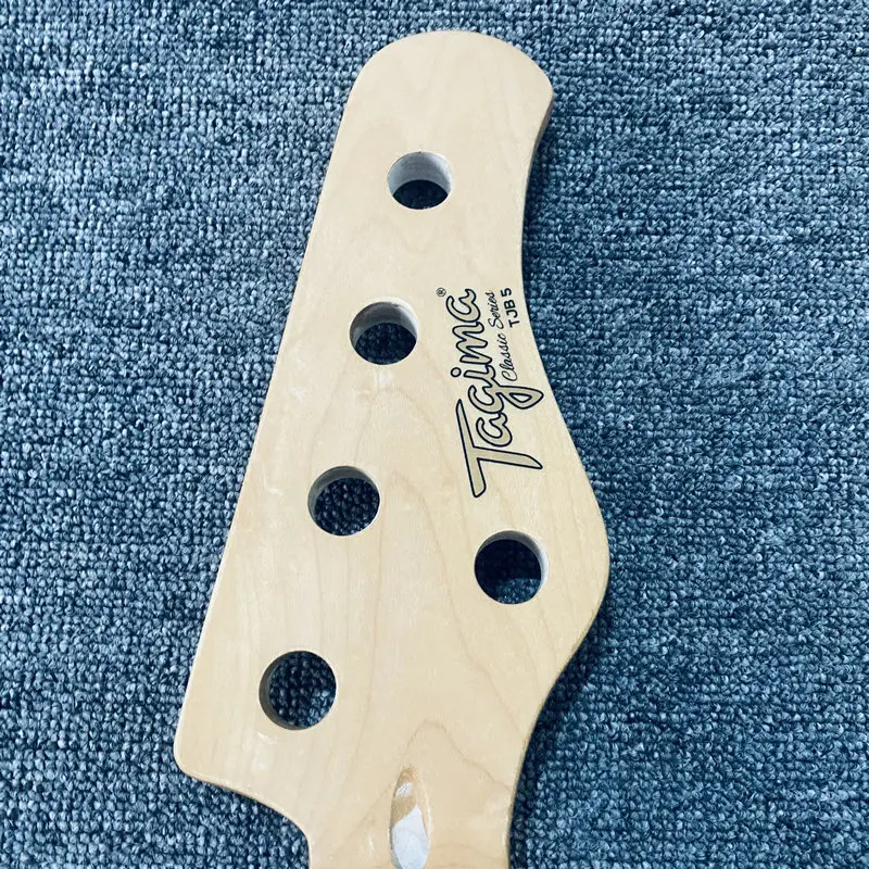 EN686 for Jazz Bass Unfinished 5 String Electric Bass Neck No Frets Genuine Original Tagima TJB5 with Damages for DIY Replace