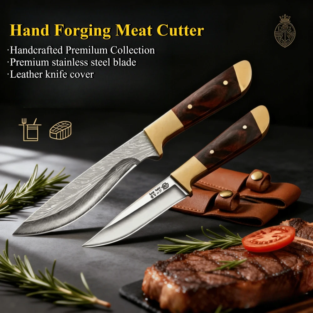 1,2pcs Sharp Fruit Knife Outdoor Boning Knife Lamb Chop-Knife Ultra Sharp Stainless Steel Multifunction BBQ Knife Cutting-Knife
