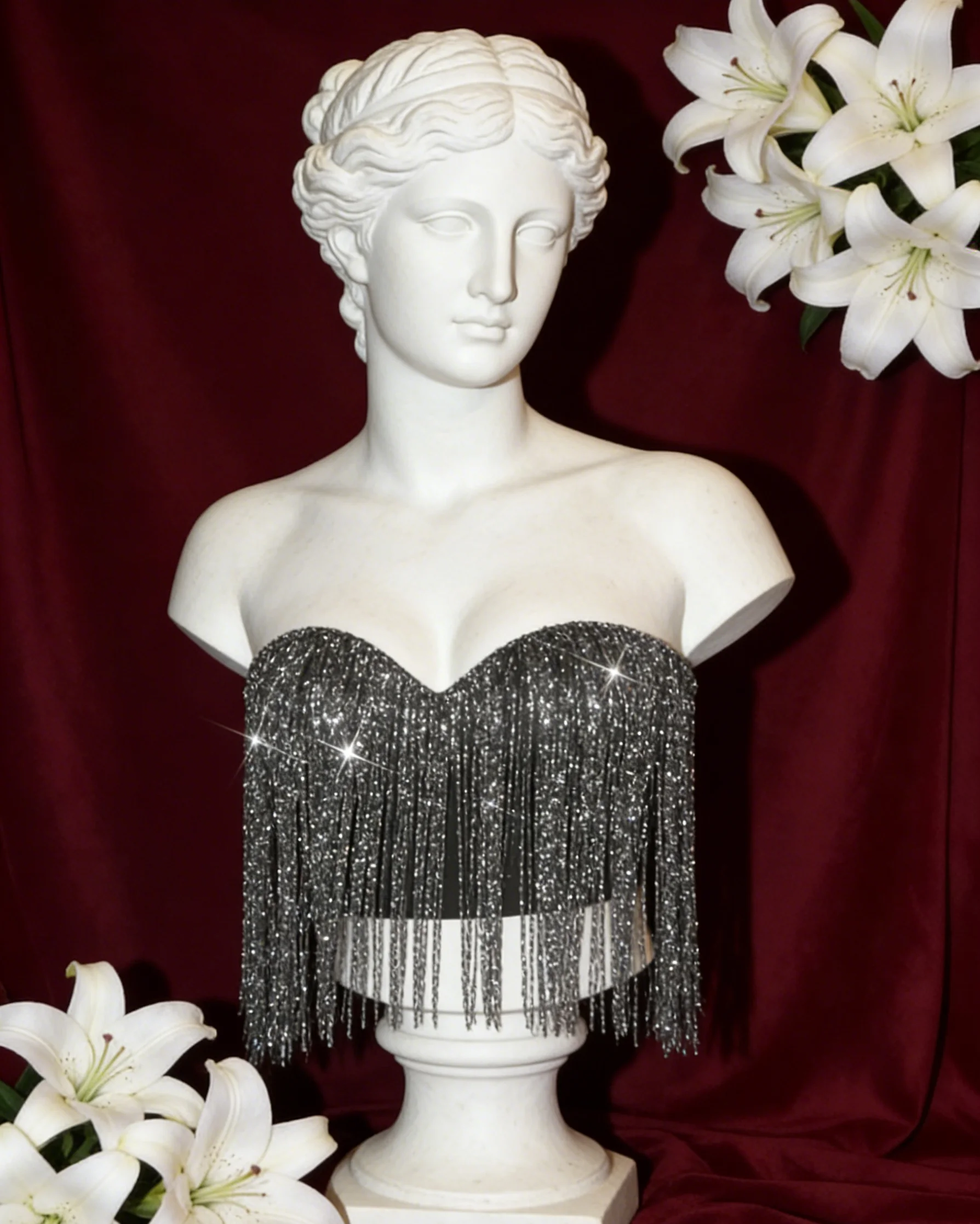 【 Fragments.SPECIAL LINK:THE MASCOT'SLITTLE GIFT.】Vintage Irregular Aesthetic One-Shoulder Arm-Hook Black Fashion Vest