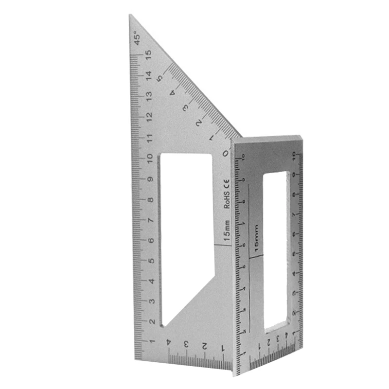 

Multifunctional Square 45+90 Degree Gauge Angle Ruler T-Shaped Measuring Woodworking Ruler Tool