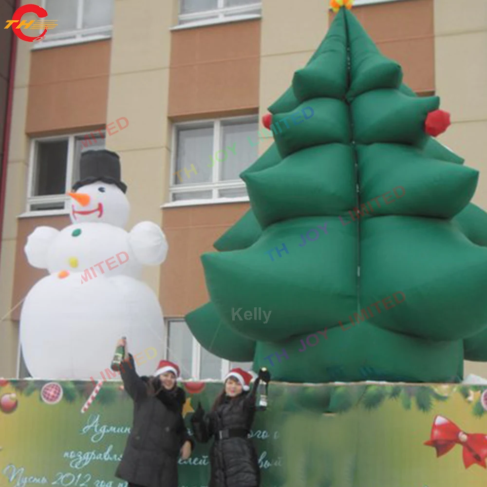 4m/6m/8m High Giant Inflatable Christmas Tree Balloon Outdoor Advertising Inflatable Tree Model Stage Decoration