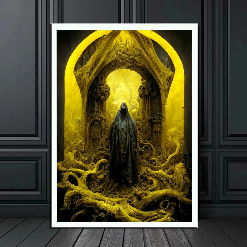 Cthulhu Myth King of Yellow Clothes Hastur Poster Lovecraft Horror Canvas Painting Wall Prints Picture Room Home Decor No Frame