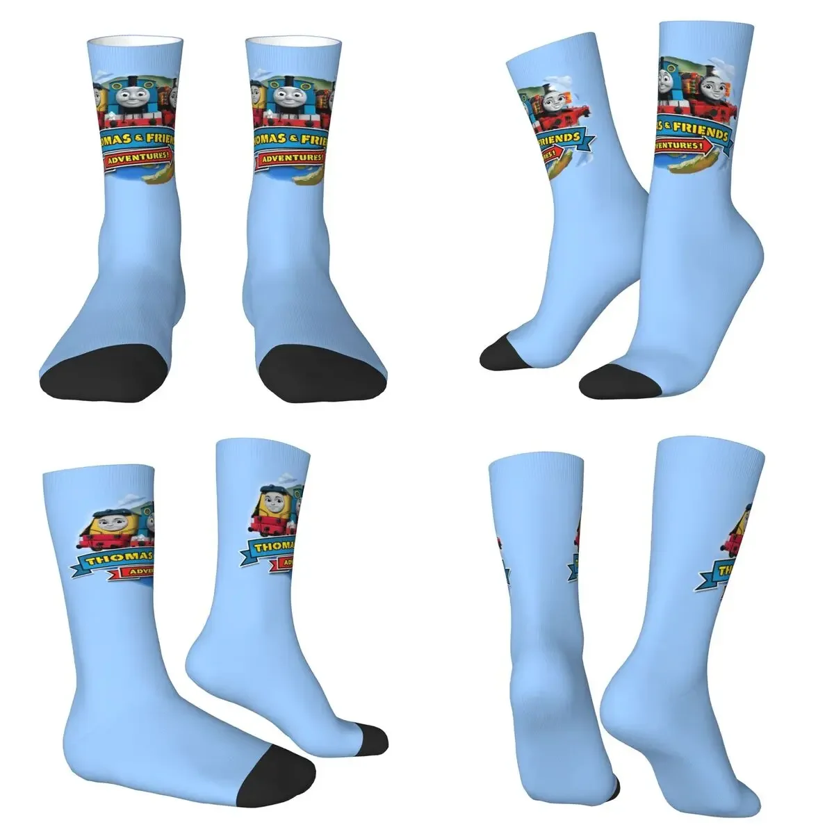 

Thomas The Train And Friends Globe Socks Harajuku High Quality Stockings All Season Long Socks for Unisex Valentine's Day Gifts