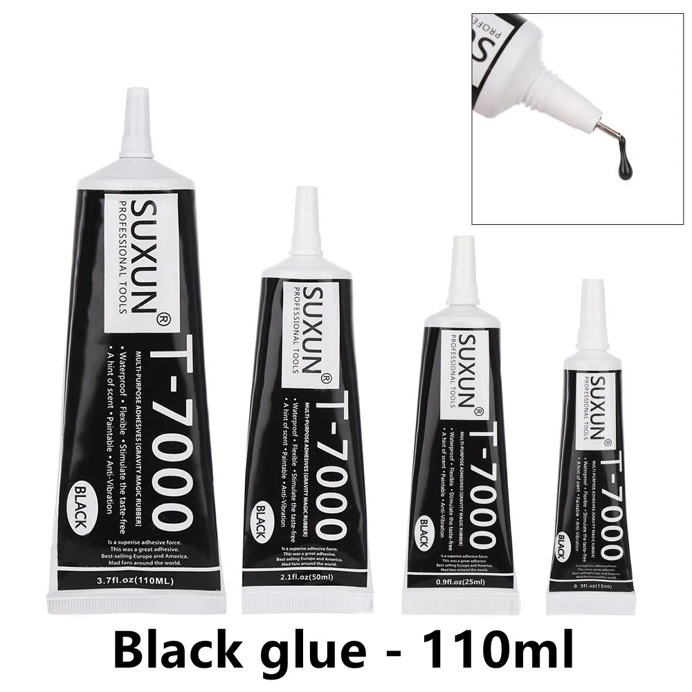 T7000 110ml 15/25/50 Multifunctional Glue DIY Mobile Phone Screen Frame Epoxy Sealant Super Black Liquid Glue T-7000 Nail Polish