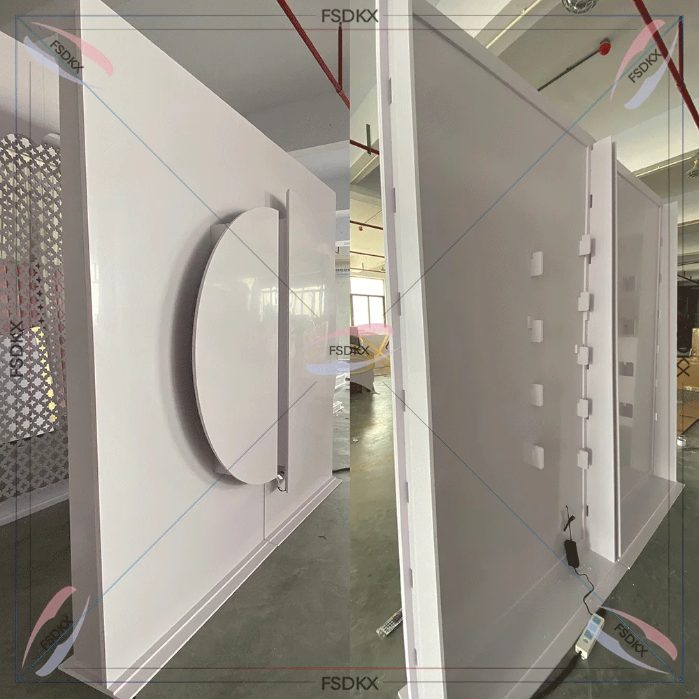 

Custom New Design Wedding White Acrylic Rectangle Led Light Wedding Backdrop For Decoration