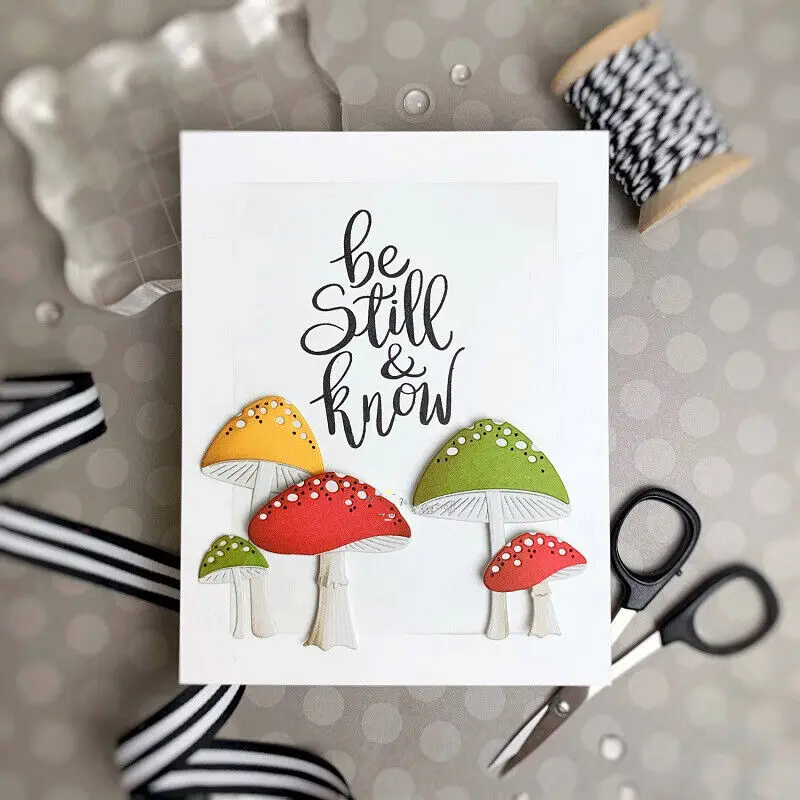 mushroom DIY Cards Scrapbooking Decor Embossing Dies Cut Stencils Folder Craft Delicate Metal Die Cutting Dies DIY