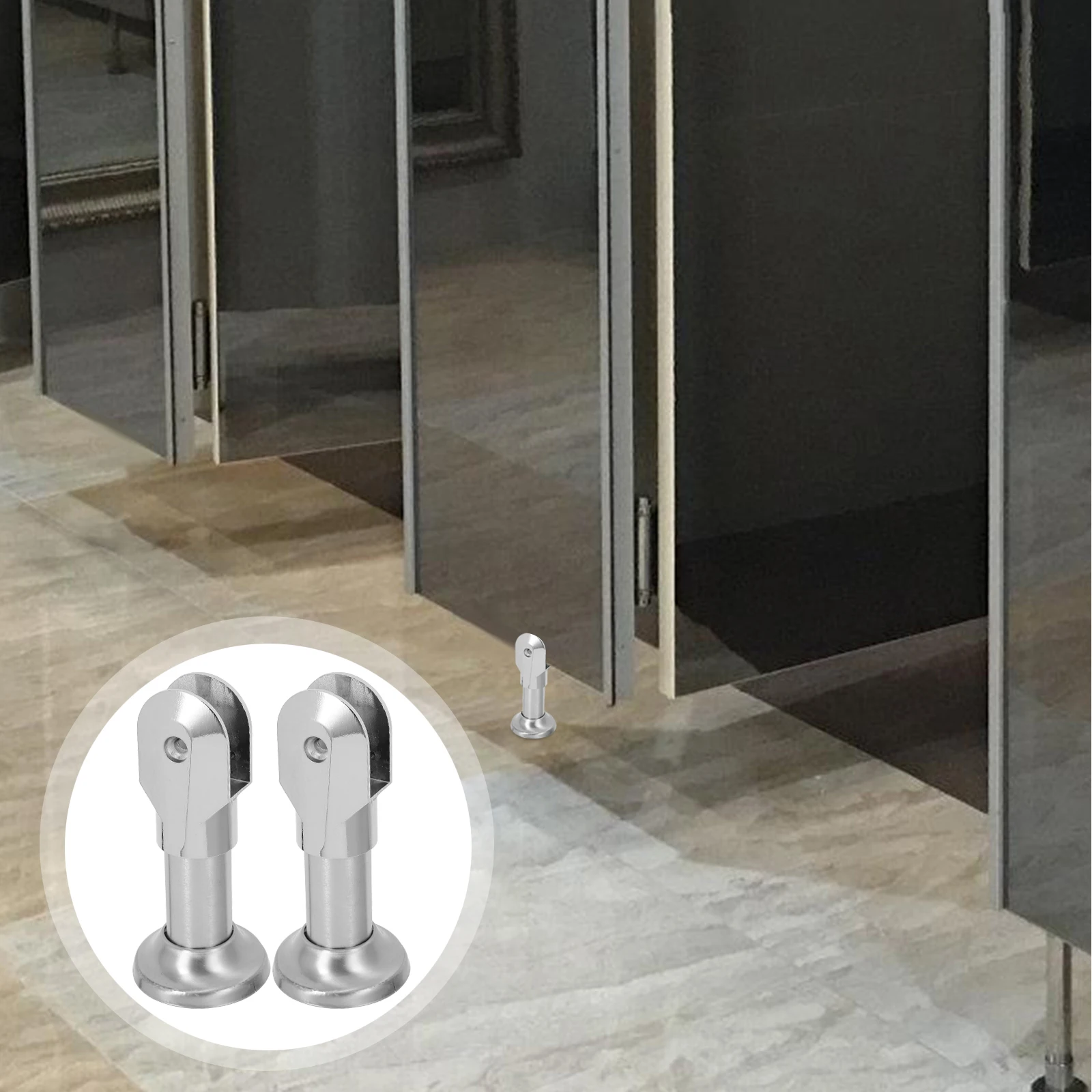 

1 set Stainless Steel Bracket Partition Support Feet 6cm Restroom Hardware Fittings Bathroom Supplies Durable Anti Rust Strong
