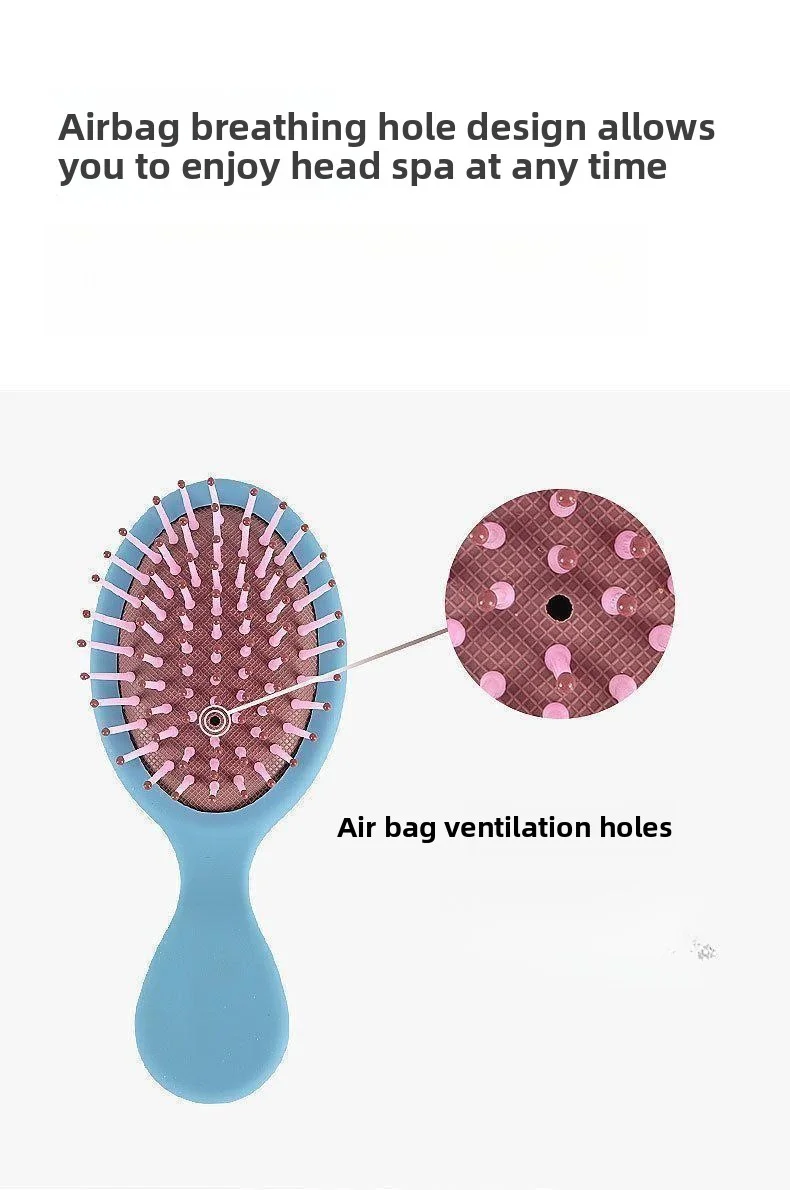 5 Mini-Luftkissenkämme, tragbare kleine Luftkissen-Massagebürsten, Reisebürste für nasses Haar, geeignet für die meisten Haartypen, Reisebürste. – Detail 6