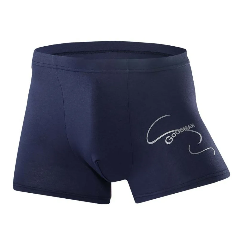 Comfortable Seamless Men's Boxer Briefs Mid Waist Large Size Shorts Underpants Ins Fashion Lingerie English Letter Panties Gifts