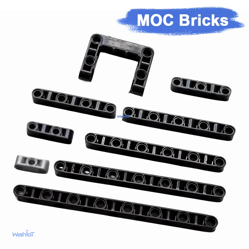 Liftarm Perpendicular Holes Thick 2391 73507 71710 2477 Buildings Blocks 7L 9L 11L 15L Brick Parts EV3 DIY Kid Toy