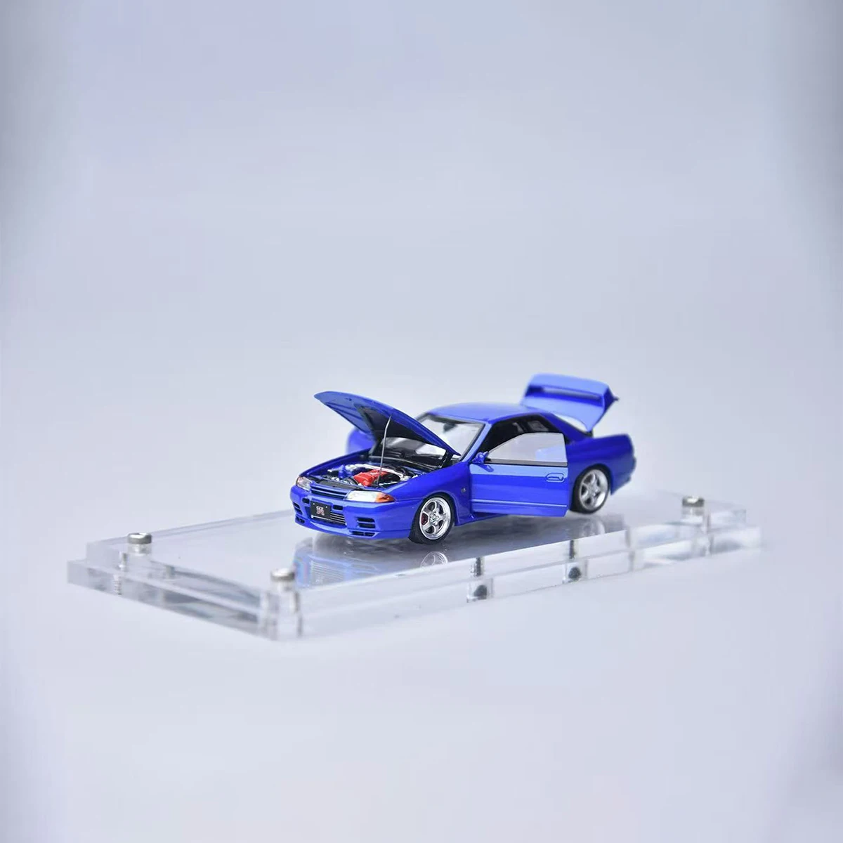 รถโมเดลโลหะผสมไดแคสต์ FH 1:64 R32 S-Tune แบบเปิดได้ทุกส่วน