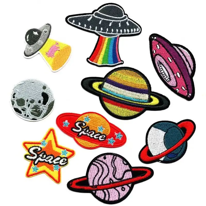 Iron-on Clothes and Pants, Patching Holes, Small Universe Planets Astronaut Versatile Embroidery DIY Patch
