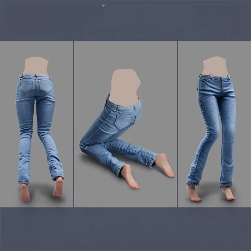 Jeans réalistes délavés à Texture Vintage, Styles masculins et féminins, pantalons Slim Fit, modèle de vêtements pour figurines de poupée de 12 pouces, échelle 1/6