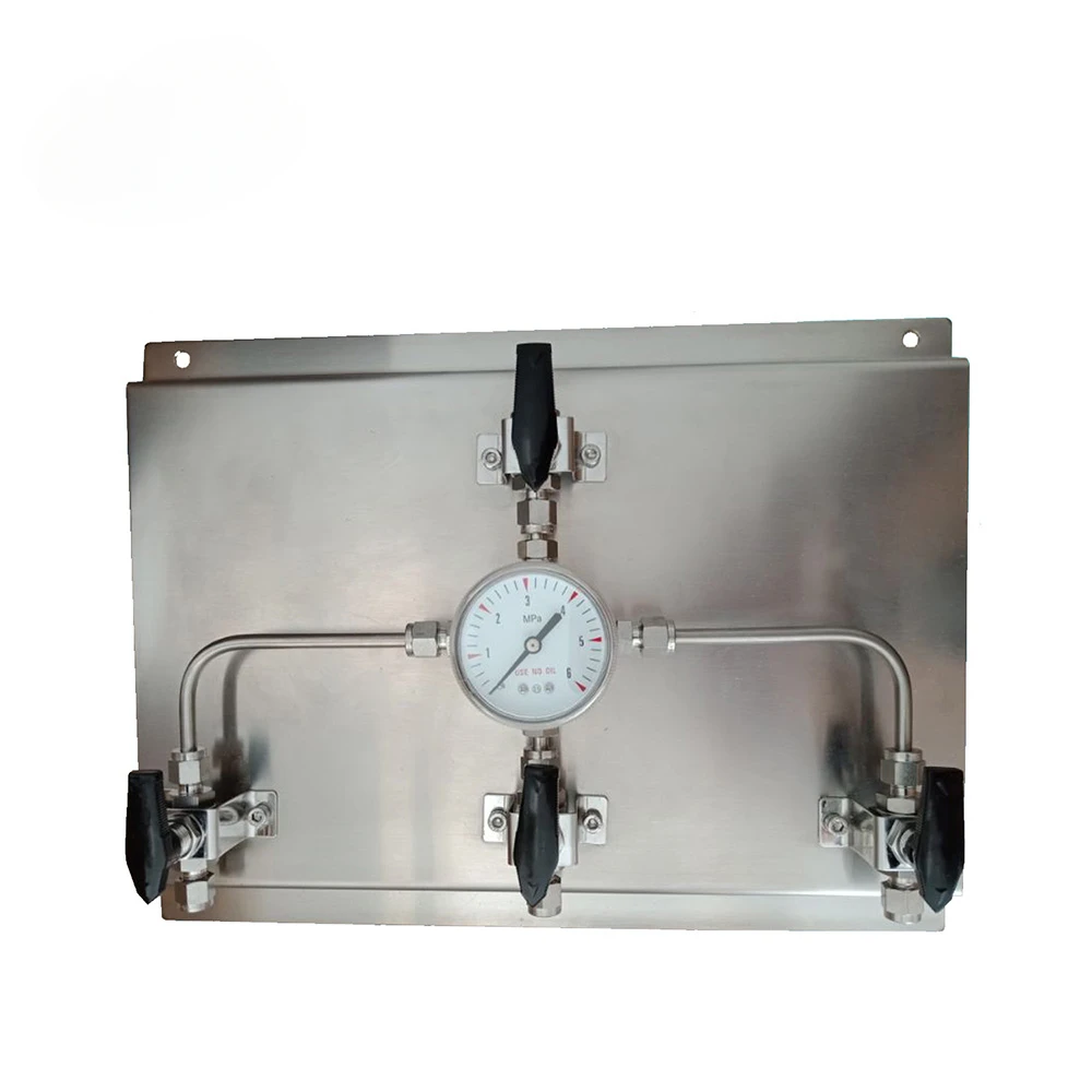 Gas Control Panel Changeover System with Pressure Regulator and Gauges Manual One-way Instrument End Application Valve Group