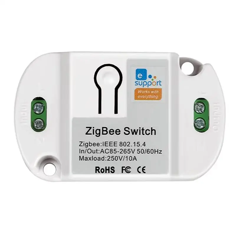 

Модуль умного выключателя Zigbee 3.0, 10А, 265В, для монтажа на DIN-рейку, беспроводное дистанционное управление, голосовое управление через приложение, автоматизация, релейный модуль для умного дома