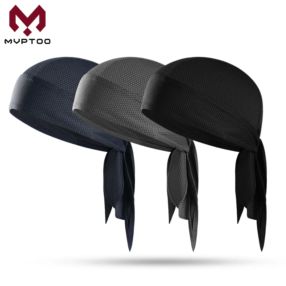 Casquettes d'été respirantes à séchage rapide pour hommes, bonnets Durags pour cyclisme, sport, course à pied, couvre-chef élastique, doublure de casque, chapeau de Pirate, chiffons Doo