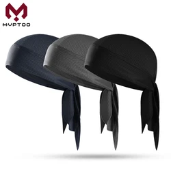 Summer Breathable Caps Quick-drying Durags Beanies Men Cycling Sports Running Elastic Headwrap Helmet Liner Pirate Hat Doo Rags