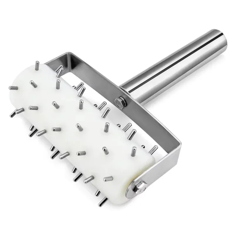 Pizza Dough Tools Stainless Steel Dough Docker Pizza Cake Pie Homemade Baking Metal Handle