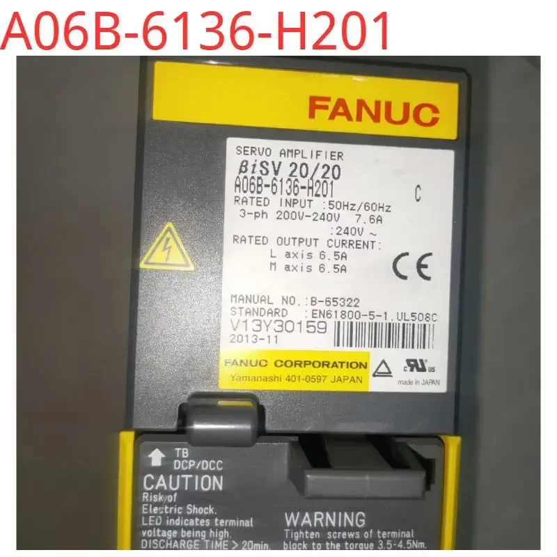 A06B-6136-H201 second-hand tested ok  Servo Drive in good Condition