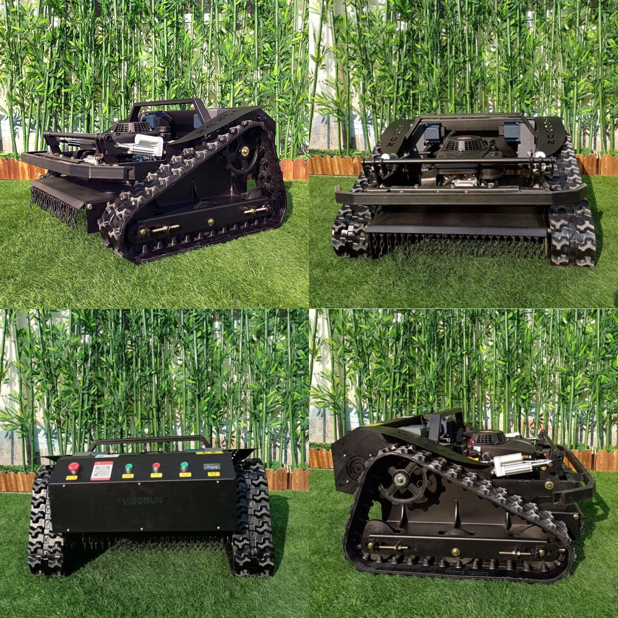 Engine 20 Inch Cutting Blade Remote Control Distance 200M Remotely Controlled Grass Trimmer Vigorun Tech