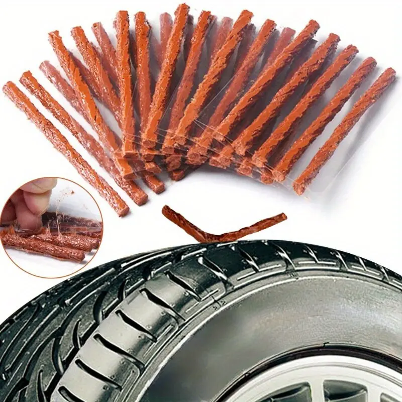 40pcs Car Tire Repair Kit Motorcycle Emergency Puncture Repair Strip Set Garage Supplies