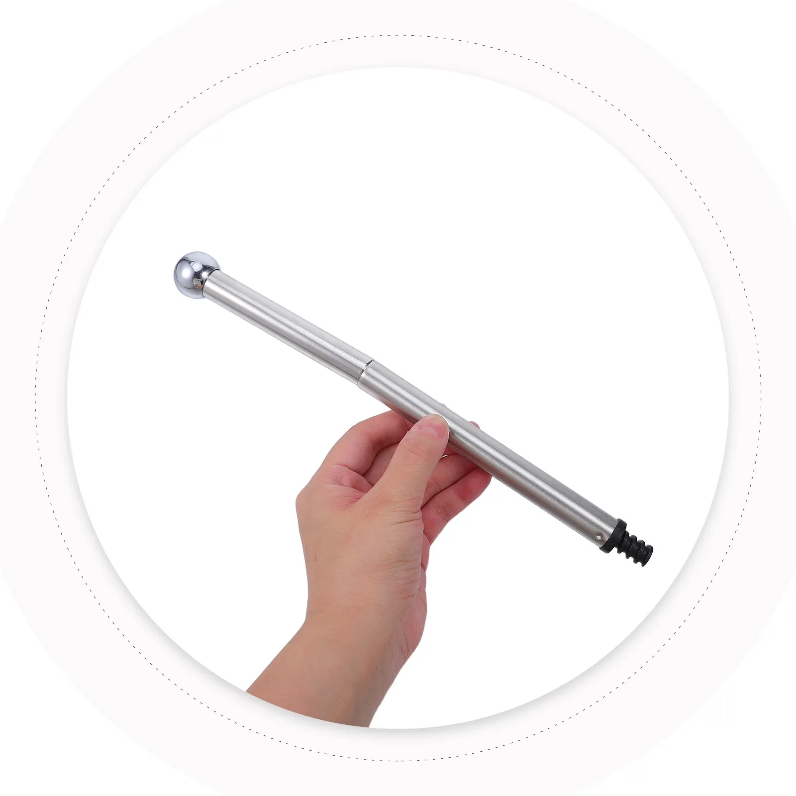 

1Set Toilet Brush Handle Stainless Steel Replacement Topper Knob Attachment Fittings Bathroom Cleaning Accessory Tool