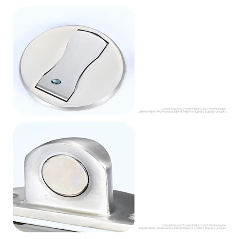 

304 Stainless Steel Strong Magnet Floor Sweeper No Drilling Required Invisible Silent Door Stop for Bathroom And Bedroom