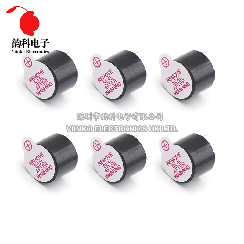 10pcs 3v 5v 12v Active Buzzer Magnetic Long Continous Beep Tone 12*9.5mm Integrated
