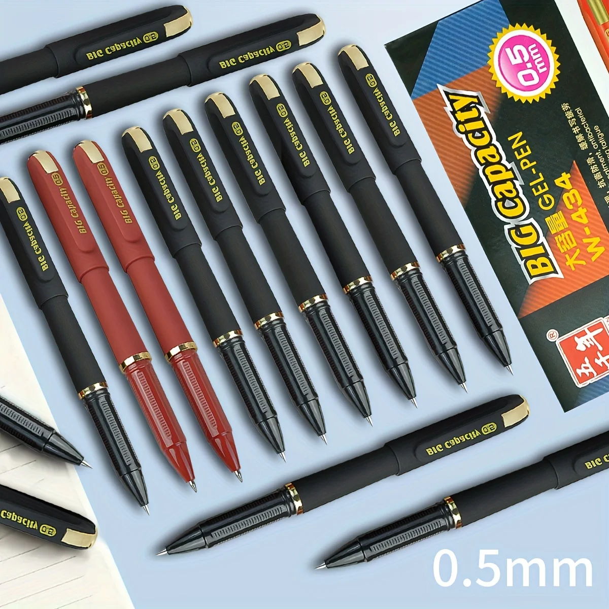 

WQN-3/6PCS Matte Gel Pen 0.5mm Fine Tip 400m Writing Length 2 Color Signature Pen for study and office stationery