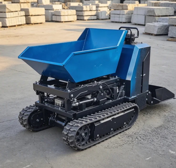 Free Delivery Popular Mini Dump Truck 500kg Self Loading Mini Crawler Dump Truck with Shovel