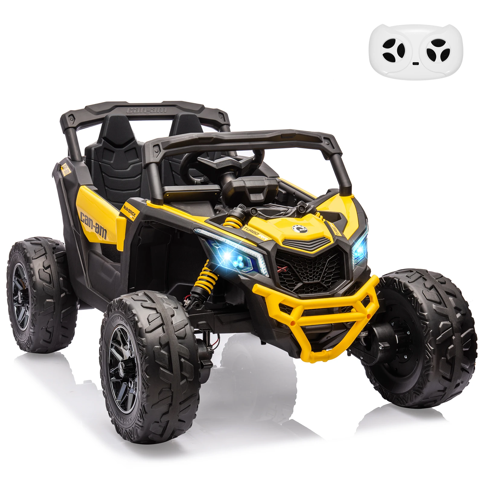 Ride On UTV Car, Battery Powered Licensed Can-Am Kids Car, Electric Off-Road UTV Car with Remote Control, 2 Motors, Led Lights