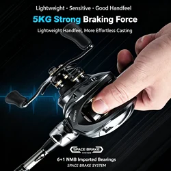 HASIDA 1.98m SFOX Rod Combo Fast Action Metal Parts K Guide High Carbon Fishing Pole & MAX/Aurora Baitcasting Wheel Set