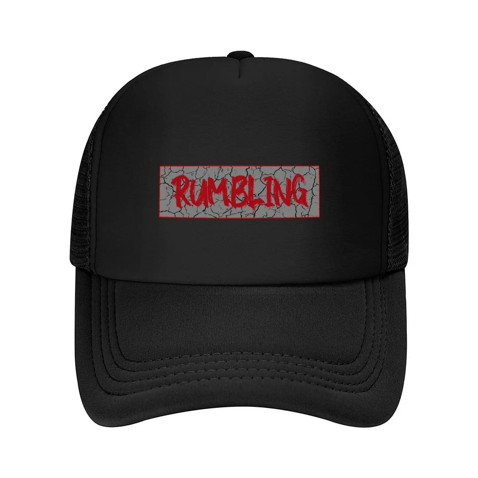 

rumbling-the word rumbling with cracked ground Baseball Cap Fishing cap Horse Hat sailor cap for men Custom Women Hats Men's