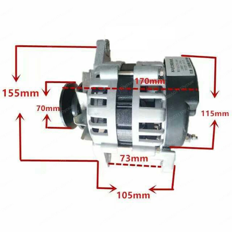 Pulley permanent magnet 1500W constant voltage new pure copper household small AC generator 220v