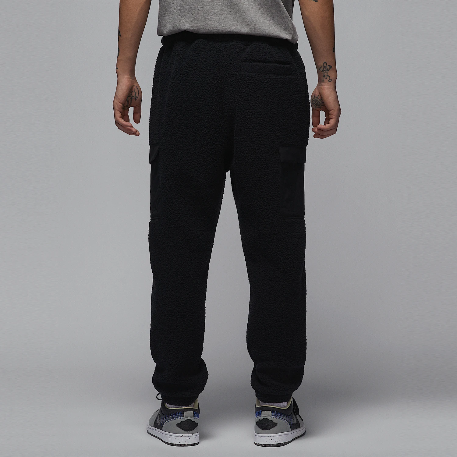 Nike genuine JORDAN men's imitation lamb wool warm leg tied pants FV7451-010