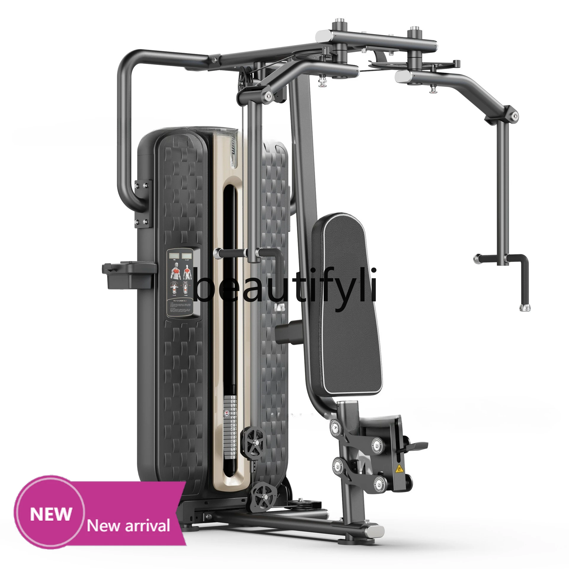 

Straight arm clip chest, shoulder lift, thigh inner and outer prone, bent legs forward and back pull back training device