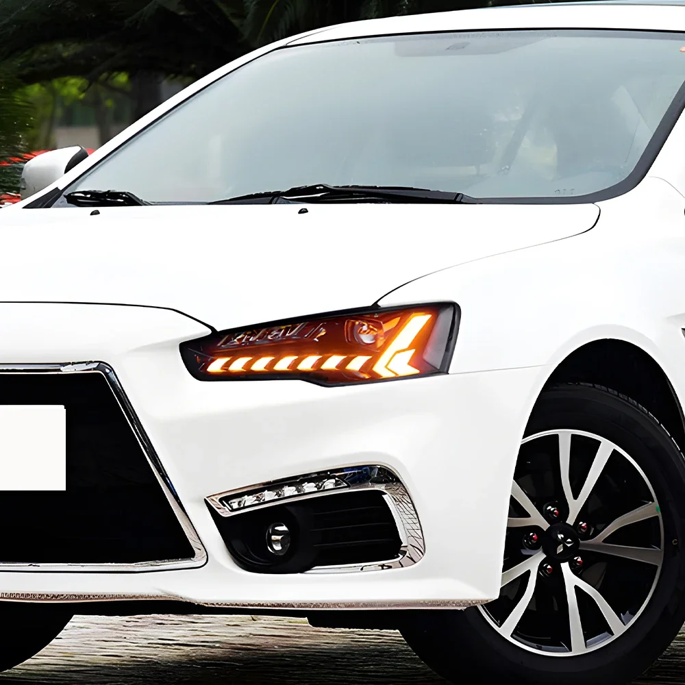 For Mitsubishi Lancer 2008-2017 LED Automatic Headlight Assembly Upgrade Audi A5 Style Dynamic Projection Lens Tool Accessories