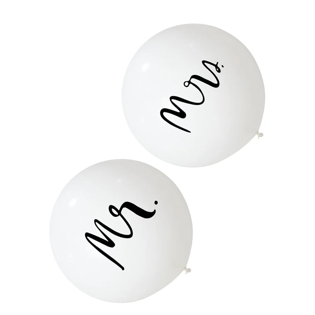 2pcs 36 Inches MR MRS Balloons Beautiful Latex Balloons Decoration for Wedding Valentine's Day Party Latex Balloon