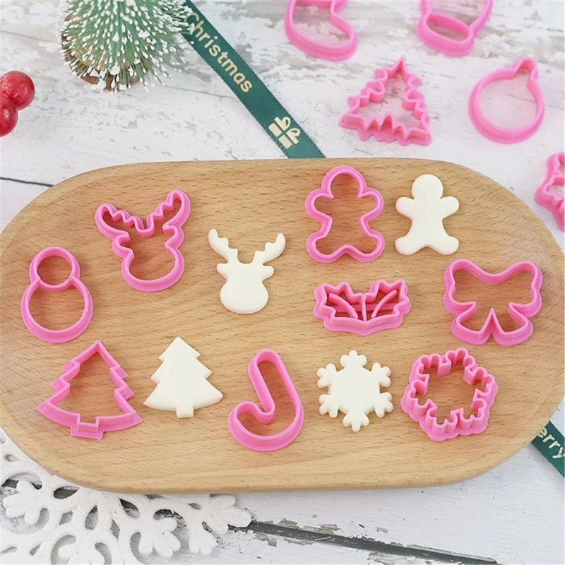 22 Pack Cookie Molds Cookie Cutters Christmas Biscuits Stamps Multi Shapes Biscuit Cutter PP Material Kitchen Baking Accessories