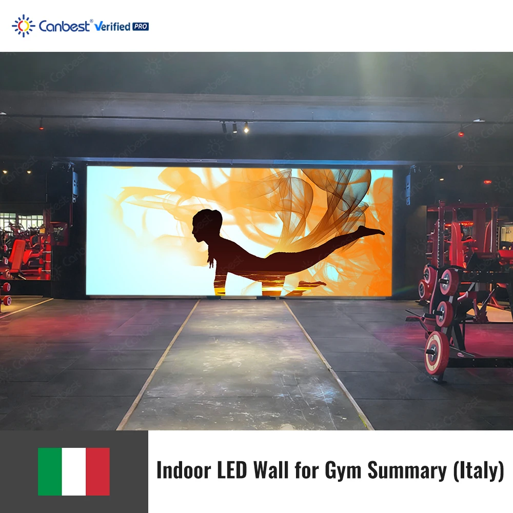 Canbest Fiw P2.5 2.5Mm 7040X2880Mm 23.1X9.5Ft Indoor Fixed Led Video Wall Screen Display Panel for Gym in Italy