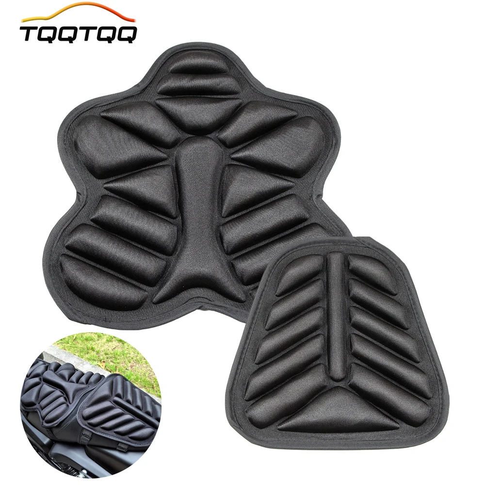

2PCS 3D Motorcycle Seat Cushion Breathable Motorcycle Seat Cover
