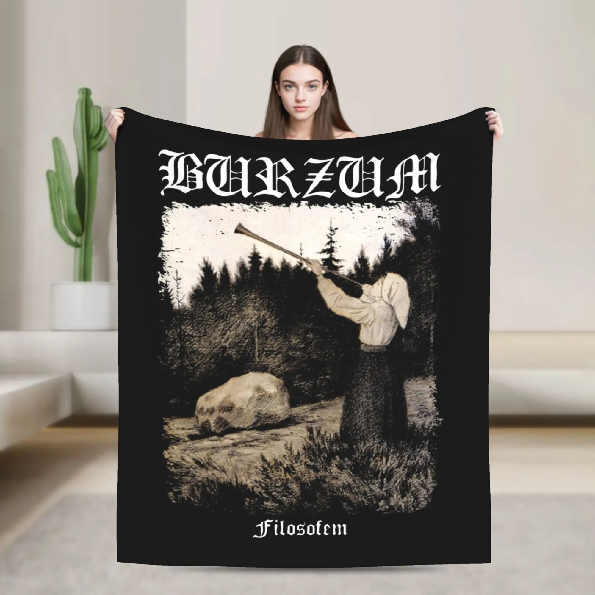 Burzum Flag Blanket Fleece Autumn/Winter   Multifunction Warm Throw Blanket for Sofa Car Bedding Throws