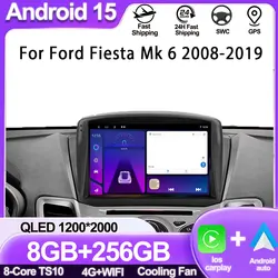 For Ford Fiesta Mk 6 2008-2019 Car Radio Carplay Android Multimedia Video Player touch screen Auto stereo Navigation No 2 din