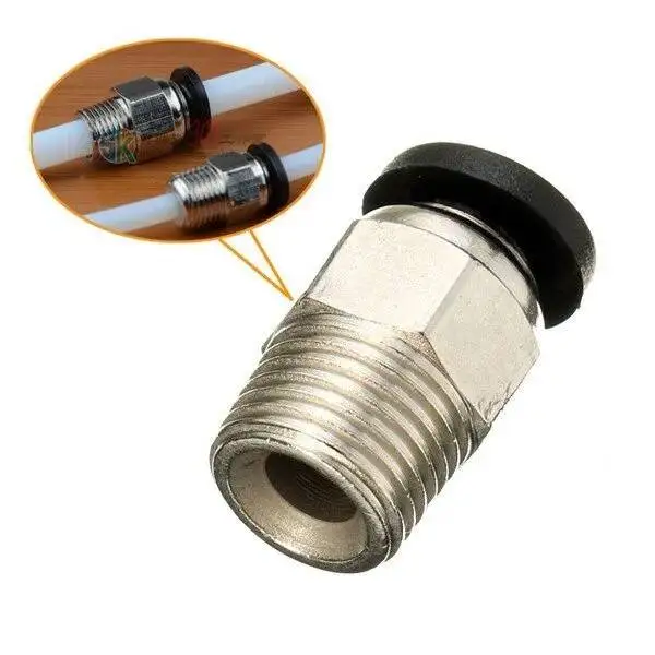2pcs Pneumatic Connector For 1.75mm PTFE Tube PC4-01 Quick Coupler Feed Inlet 3D Printer Part